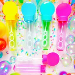 4/8/12Pcs 4.3x14cm Soap-free Liquid Bubble Tube Birthday Celebration Wedding Party Halloween Christmas Carnival Gift Decoration
