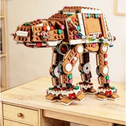 2026 New 697pcs At-at Motorized Walker Building Block Interstellar Conflict Ginger Bread Model Toy Birthday Christmas Gifts