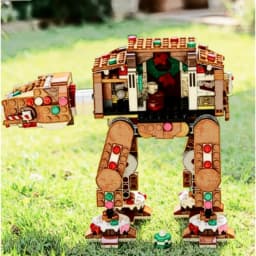 2026 New 697pcs At-at Motorized Walker Building Block Interstellar Conflict Ginger Bread Model Toy Birthday Christmas Gifts