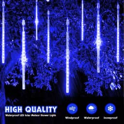 Solar LED Meteor Shower String Light Outdoor Icicle Fairy Light for Christmas Tree Wedding Party Garden Camping Decor Solar Lamp