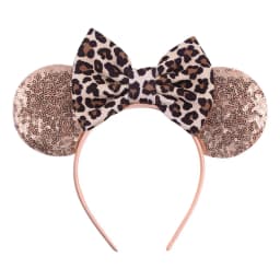 Baby holiday glitter hair accessory leopard print headband Mickey Halloween Christmas headband