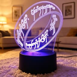 Lord of the Rings 3D LED Night Light 7 Colours Smart Touch Bedroom Decorative Lights Birthday Christmas Gift for Fans
