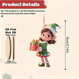 10pcs/set Christmas Wooden Pendant Take The Gift Xmas Tree Hanging Ornament Perfect for Xmas Party Decor Home New Year Gifts