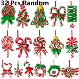10pcs/set Christmas Wooden Pendant Take The Gift Xmas Tree Hanging Ornament Perfect for Xmas Party Decor Home New Year Gifts