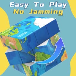 Maps 3x3 Speed Cube, UV Printing Element Cube Magic Cube Educational Puzzles Toys Christmas Thanksgiving Halloween Gifts