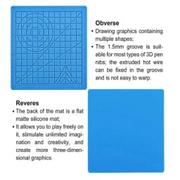3D Printing Pen Silicone Mat DIY Creative Drawing Template Pad With Heat-proof Finger Sleeve Art Tools Christmas Gift for Kids