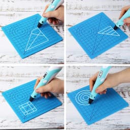 3D Printing Pen Silicone Mat DIY Creative Drawing Template Pad With Heat-proof Finger Sleeve Art Tools Christmas Gift for Kids