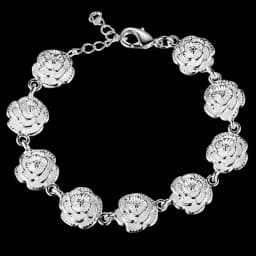 925 Sterling Silver Bracelets for Women elegant flowers Chain Fashion classic Wedding Party Christmas Gifts fine Jewelry