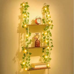 Battery Operated Flower Green Leaf String Lights Artificial Ivy Vine Fairy Light Wedding Party Christmas Home Room Decoration