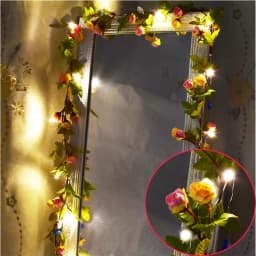 Battery Operated Flower Green Leaf String Lights Artificial Ivy Vine Fairy Light Wedding Party Christmas Home Room Decoration