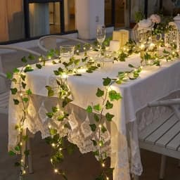 Battery Operated Flower Green Leaf String Lights Artificial Ivy Vine Fairy Light Wedding Party Christmas Home Room Decoration