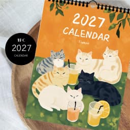 1pc 2027 Wall Calendar, Four-Season Cat Theme, 12-Month Monthly Planner, Perfect Gift for Birthdays, Christmas, New Year