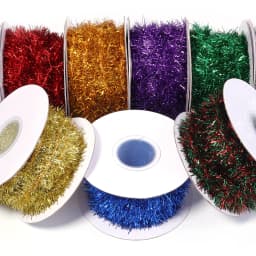 10Yards Christmas Ribbon Garland Cane Foil Tinsel Glitter Metallic Xmas Tree Wrapping Ribbons Ornaments DIY New Year Party Decor