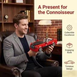 Retro Classic Car Luxury Convertible Building Blocks Vehicle Sports Car Bricks Toy Kit Christmas Holiday Gift Aldults