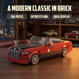 Retro Classic Car Luxury Convertible Building Blocks Vehicle Sports Car Bricks Toy Kit Christmas Holiday Gift Aldults