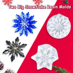 Resin Casting Molds Christmas Decoration Resin Silicone Molds 8pcs 3D Ice Crystal Snowflake Silicone Epoxy Resin Molds