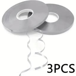 3 Roll Gold Curly Balloon Ribbon, Wide 5mm, Each Roll Is Long 393.7 Inch—Christmas Decoration, Holiday Wedding, Elegant Metallic