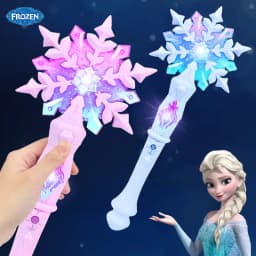 HOT Sale Frozen snowflake Wand with sound glow Cosplay props lit up toy Elsa Girl Princess Christmas Halloween Birthday gifts
