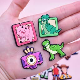 23pcs New Hot Toys Story Shoe Charms For Slides Sandals, PVC Shoe Decoration Accessories For Christmas Birthday Gift Party Favor