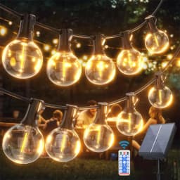 Outdoor Solar String Lights G40 Spherical LED Bulb IP65 Waterproof For Terraces Backyards Porches Balconies Parties Christmas