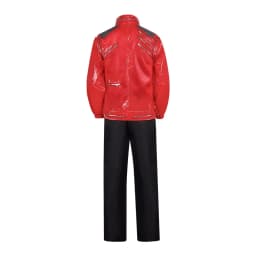 Michael Jackson Beat It Munich 1997 Red Leather Jacket Impersonators Leather Punk Casual Coat Halloween Stage Christmas Outwear
