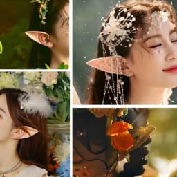 1/2/4Pairs Cosplay Fairy Pixie Elf Ears,Anime Party Dress Up Costume Masquerade Accessory, Halloween Christmas Party Photo Props