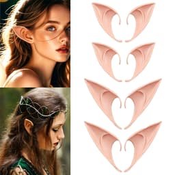 1/2/4Pairs Cosplay Fairy Pixie Elf Ears,Anime Party Dress Up Costume Masquerade Accessory, Halloween Christmas Party Photo Props