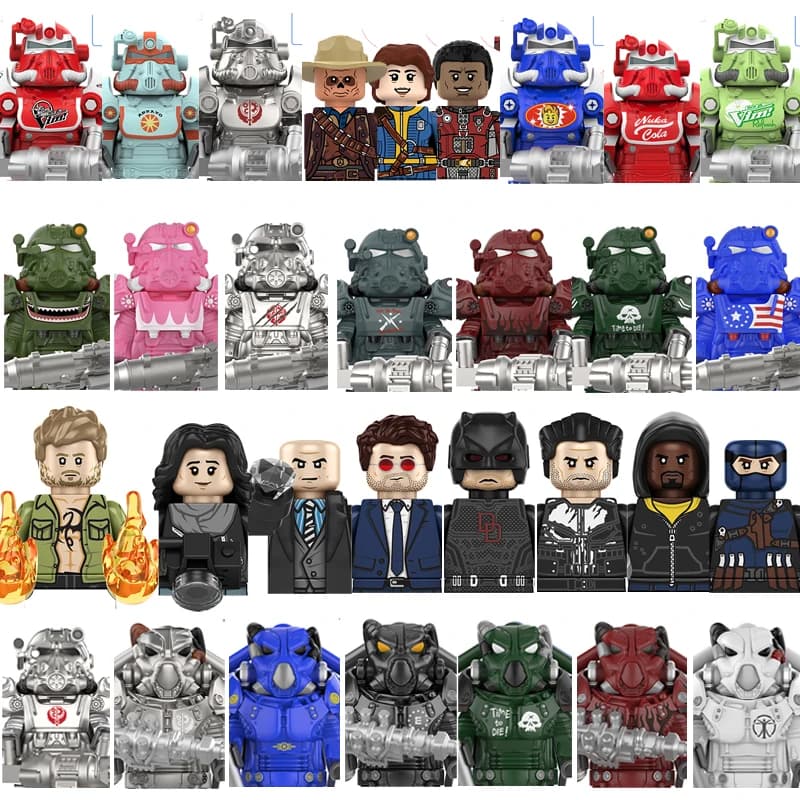Fallout Building Blocks Daredevil Pinisher Luke Mini Action Figures Bricks Educational Diy Toys Gifts Christmas For Children