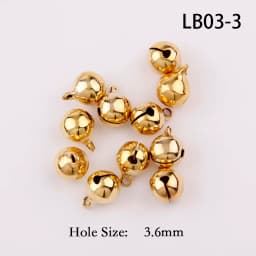 3 Colors 6/8/10/12mm Copper Ordinary Plated Jingle Bells Pendants Christmas Handmade Party DIY Crafts Accessories