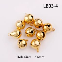 3 Colors 6/8/10/12mm Copper Ordinary Plated Jingle Bells Pendants Christmas Handmade Party DIY Crafts Accessories