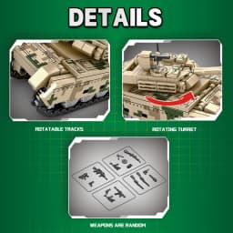 Tank Building Blocks Armored Vehicle Military Series Construction Bricks Tank Model Boys Christmas Gift Kids Toy