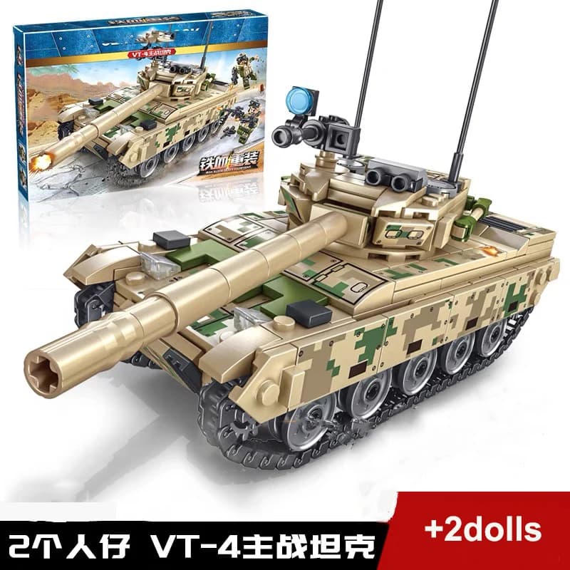 Tank Building Blocks Armored Vehicle Military Series Construction Bricks Tank Model Boys Christmas Gift Kids Toy