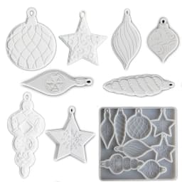 1 DIY Christmas Star and Snowflake Silicone Mold for Painted Hanging Ornaments - Conch and Starfish Plaster Diffuser Stone