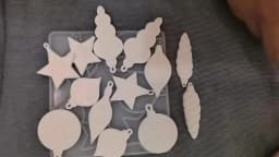 1 DIY Christmas Star and Snowflake Silicone Mold for Painted Hanging Ornaments - Conch and Starfish Plaster Diffuser Stone