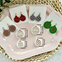 4Pcs Christmas Ornament Polymer Clay Cutters Set Festive Winter Earring Mold Kit Polyester Resin Clay Tools for Jewelry Making