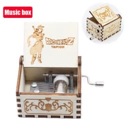 HotHot# 58 styles Anime Antique carved Wooden Hand Crank Music Box figure Christmas Birthday Gift Home Decoration