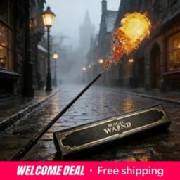 Wizard Magic Wand with Fire Breathing Effect Glowing Prop for Halloween Christmas Cosplay Party Favors