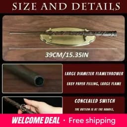 Wizard Magic Wand with Fire Breathing Effect Glowing Prop for Halloween Christmas Cosplay Party Favors