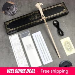 Wizard Magic Wand with Fire Breathing Effect Glowing Prop for Halloween Christmas Cosplay Party Favors