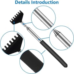 Extendable Portable Telescoping Metal Back Scratchers Hand Massager with Handles for Thanksgiving Birthday Christmas Gifts