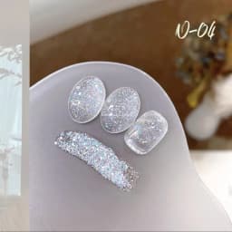 MIANEL 10ML White Cat Eye Gel Nail Polish with Flash Glass Beads Water-based Collection Nail Art New Christmas Nails 2025