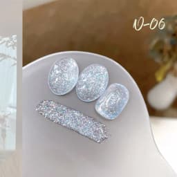 MIANEL 10ML White Cat Eye Gel Nail Polish with Flash Glass Beads Water-based Collection Nail Art New Christmas Nails 2025