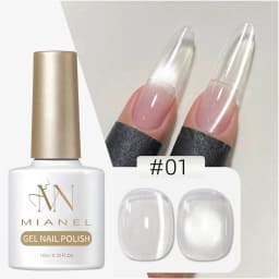 MIANEL 10ML White Cat Eye Gel Nail Polish with Flash Glass Beads Water-based Collection Nail Art New Christmas Nails 2025
