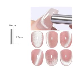 MIANEL 10ML White Cat Eye Gel Nail Polish with Flash Glass Beads Water-based Collection Nail Art New Christmas Nails 2025