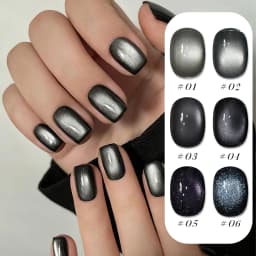MIANEL 10ML White Cat Eye Gel Nail Polish with Flash Glass Beads Water-based Collection Nail Art New Christmas Nails 2025