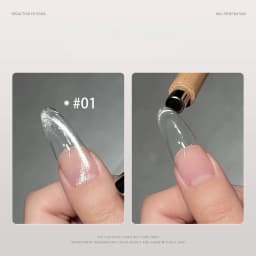 MIANEL 10ML White Cat Eye Gel Nail Polish with Flash Glass Beads Water-based Collection Nail Art New Christmas Nails 2025