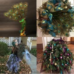 Natural Peacock Feathers DIY Craft Vase Home Decor Wedding Party Decoration Halloween Christmas Costume Performance DIY Art