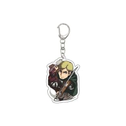 55MM Anime Attack on Titan Keychain Eren Jaeger Eren Jaeger Mikasa Ackerman Armin Arlert Hange Zoë Keychain Christmas Gifts