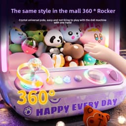 DIY Automatic Doll Machine Kids Coin Operated Play Game Mini Claw Catch Toys Crane Machines Music Doll for Christmas gifts