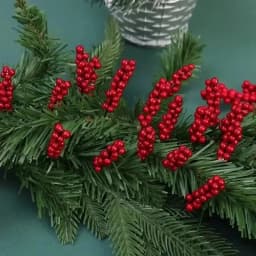 Christmas Artificial Berries Stem Fake Red Holly Berry Branches Flower Bouquet for Xmas Tree New Year Party Home Decor Ornament